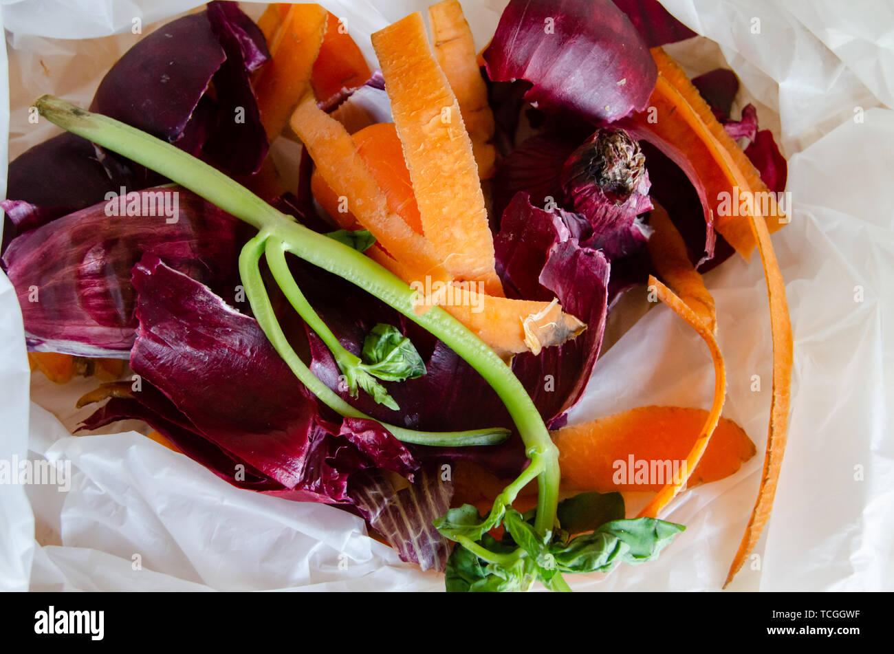Organic waste in Biodegradable Plastic Bag Stock Photo Alamy