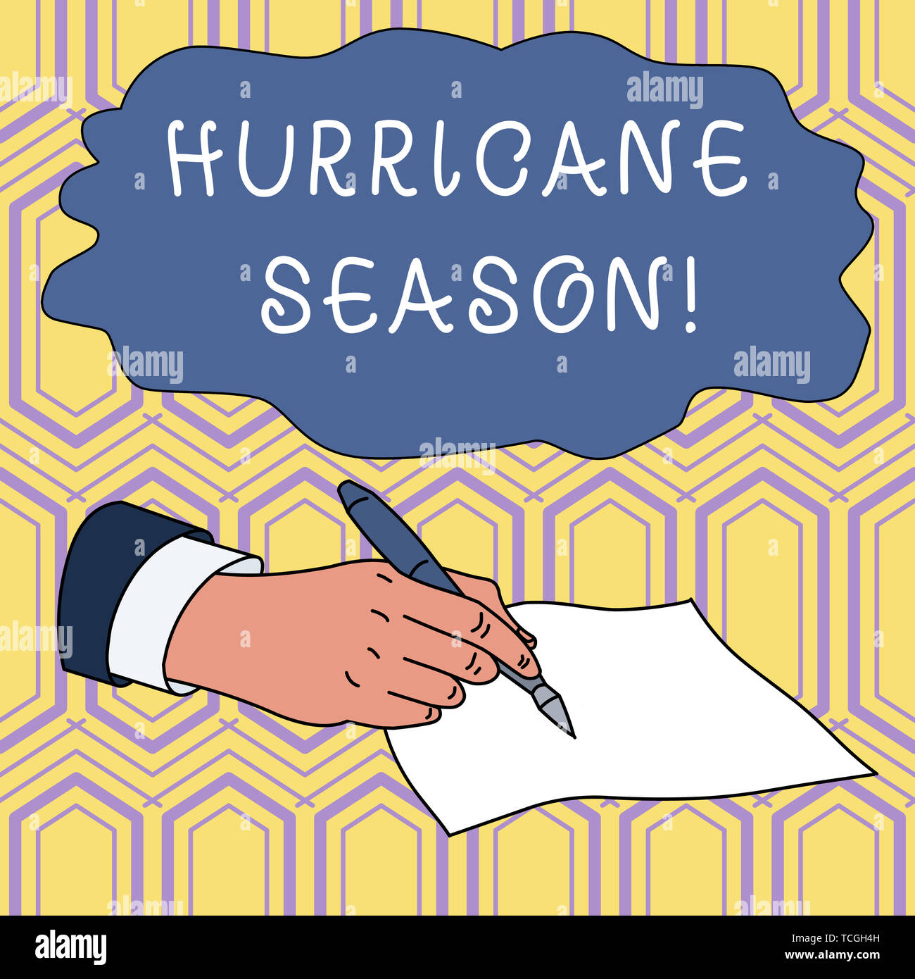 Handwriting text writing Hurricane Season. Conceptual photo time when ...