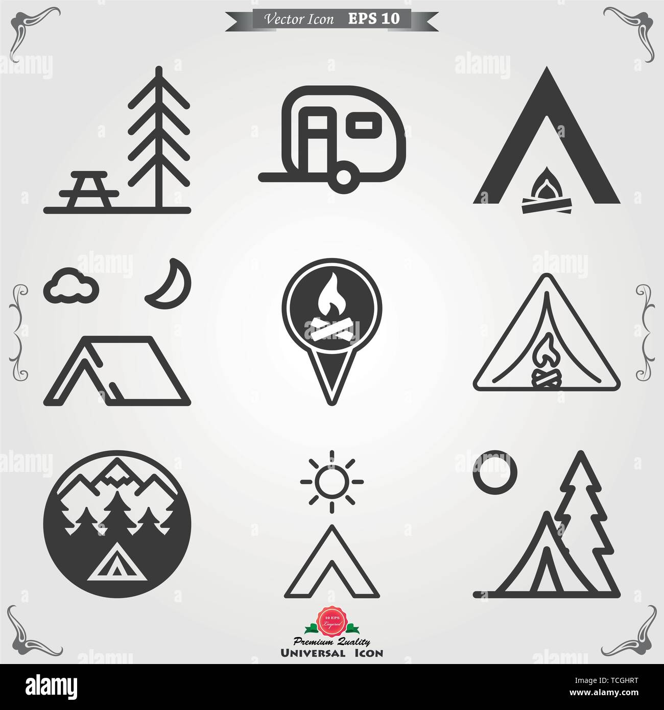 Simple Camping Icon Universal Camping Icons To Use For Web And Mobile Ui Stock Vector Image Art Alamy