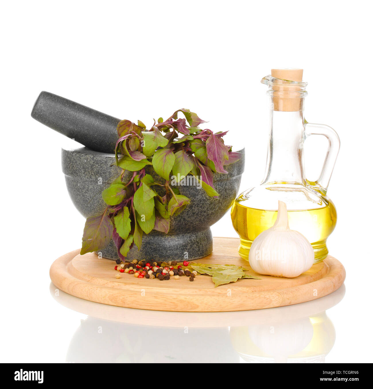 Set of ingredients and spice for cooking isolated on white Stock Photo ...