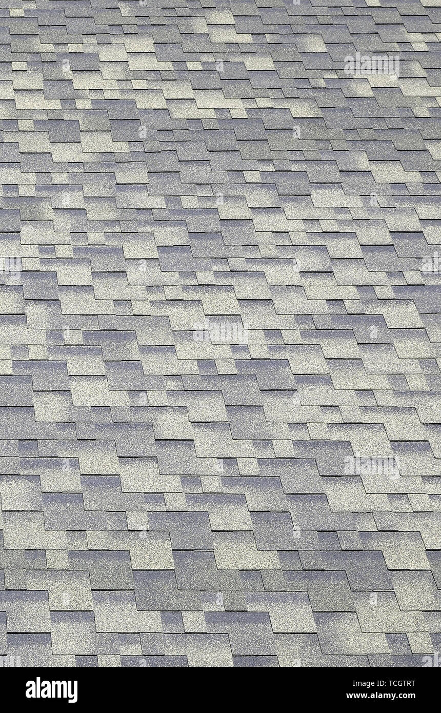 Flexible shingles of bitumen roofing surface. Background mosaic texture ...