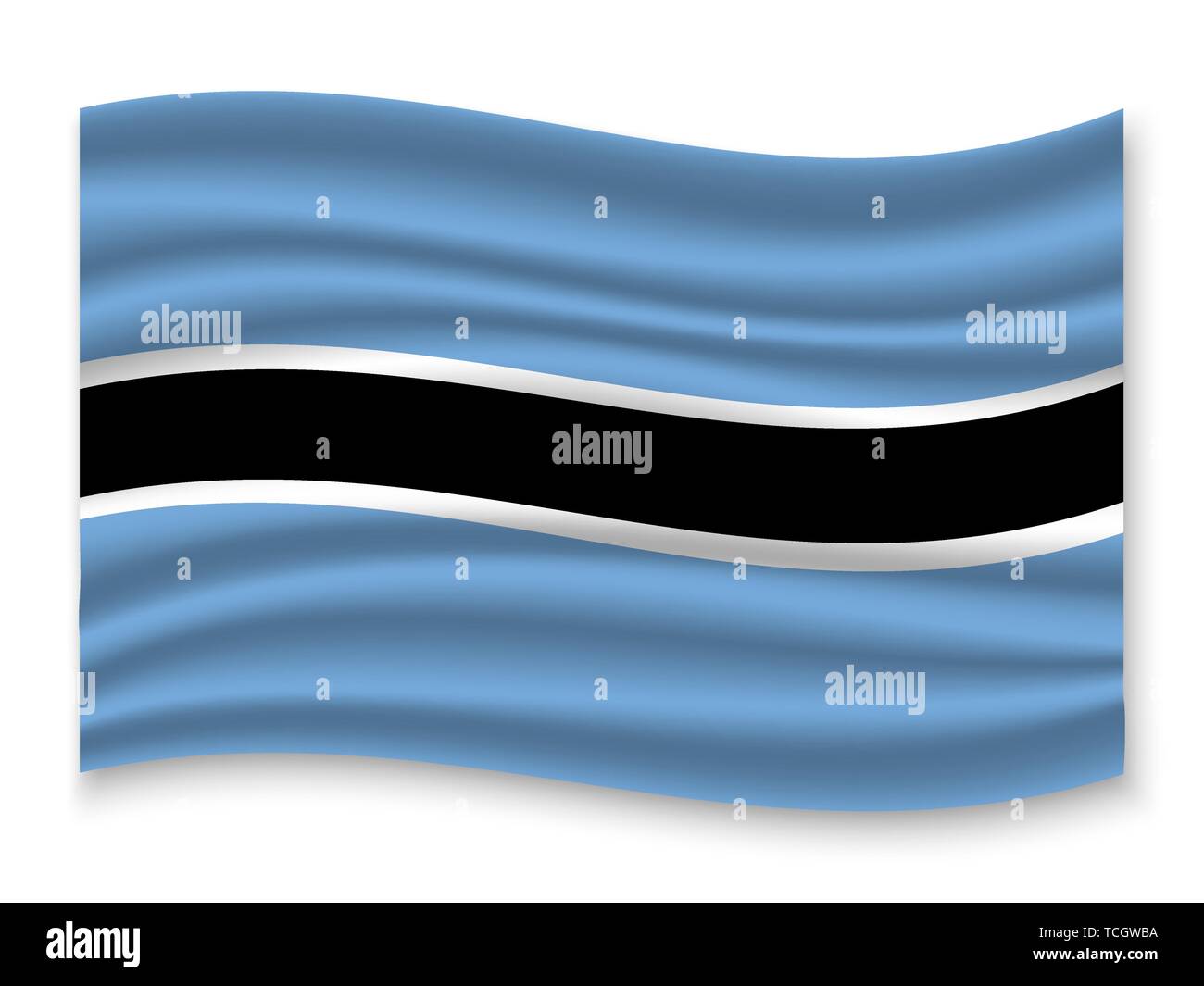 3D Waving Flag of Botswana . Template for your design Stock Vector ...