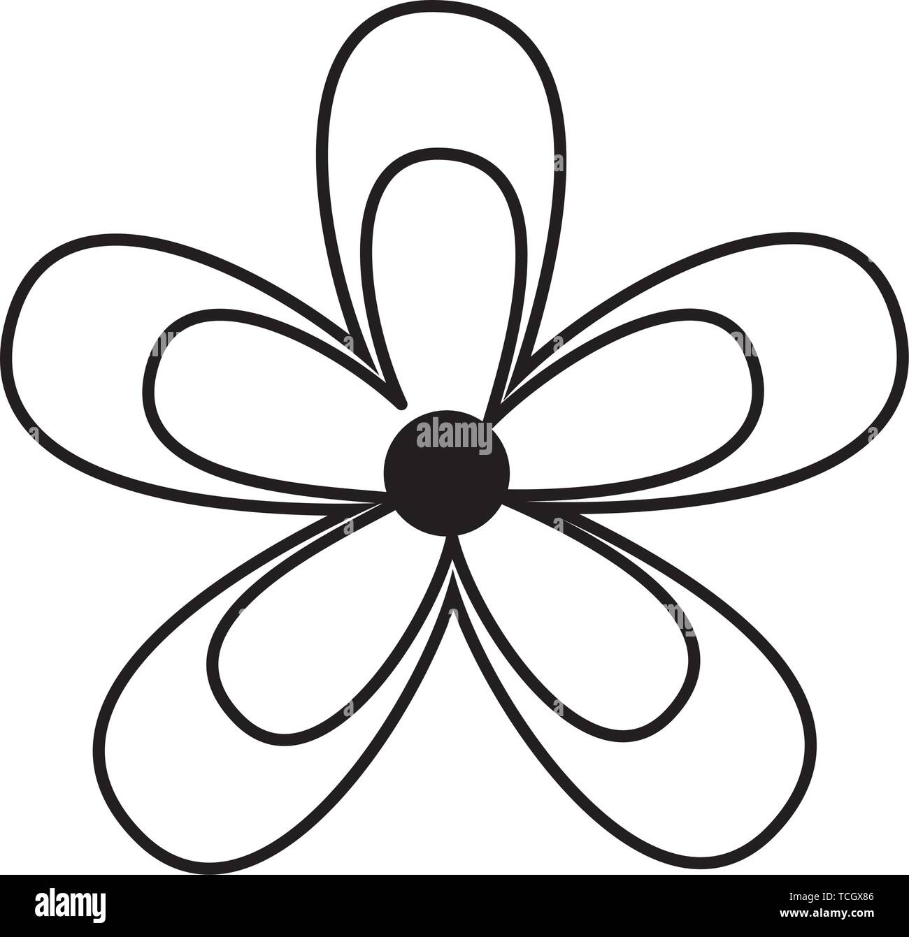tropical exotic flower decoration icon Stock Vector Image & Art - Alamy