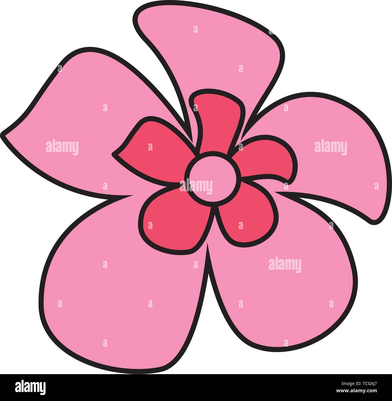 tropical exotic flower decoration icon Stock Vector Image & Art - Alamy