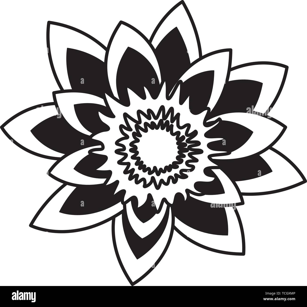 tropical exotic flower decoration icon Stock Vector Image & Art - Alamy