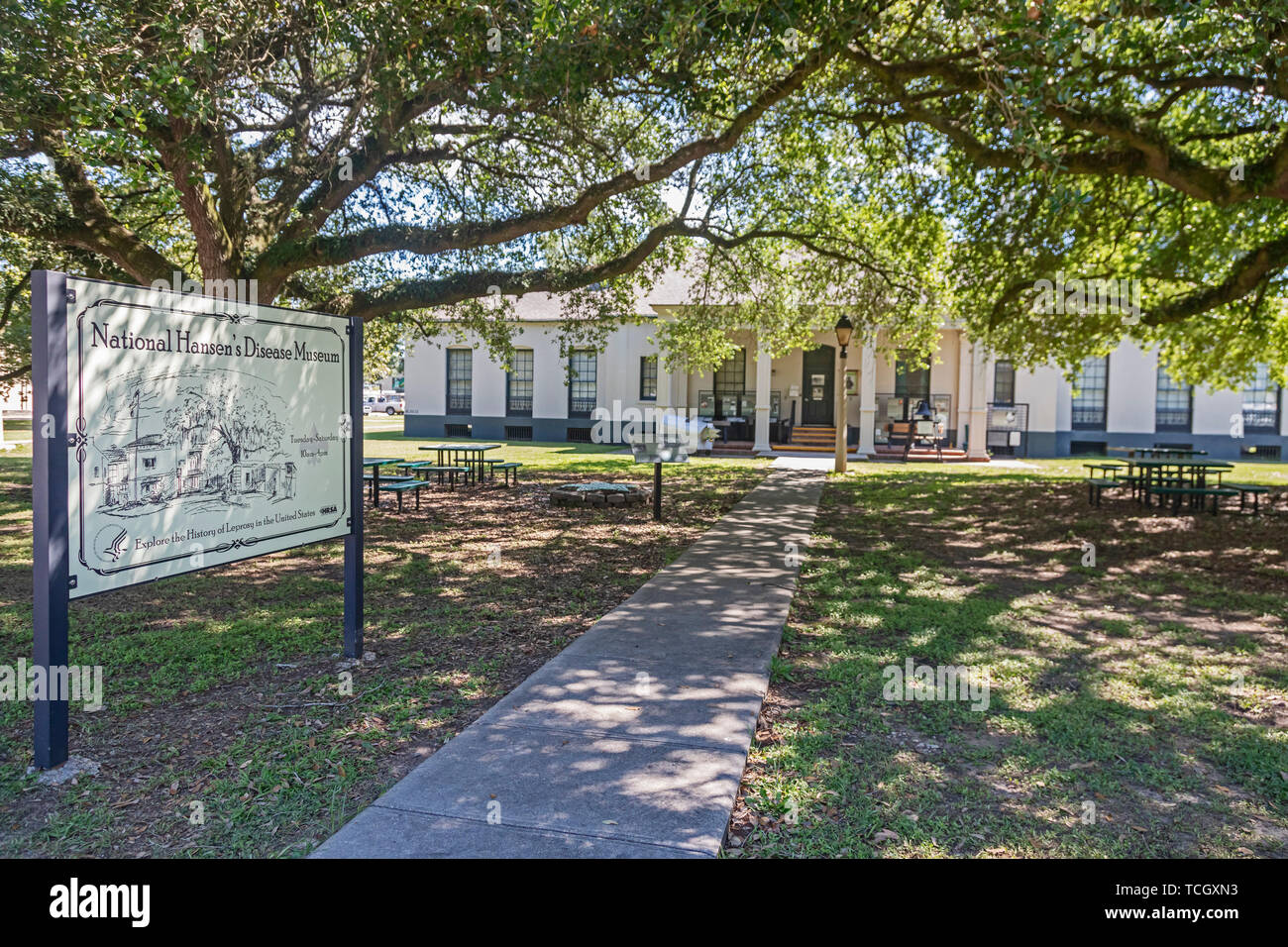 Carville, Louisiana - The National Hansen's Disease Museum. Once a facility where people with Hansen's Disease (leprosy) were quarantined for life, it Stock Photo