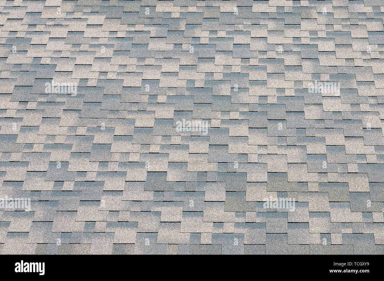 Flexible shingles of bitumen roofing surface. Background mosaic texture ...