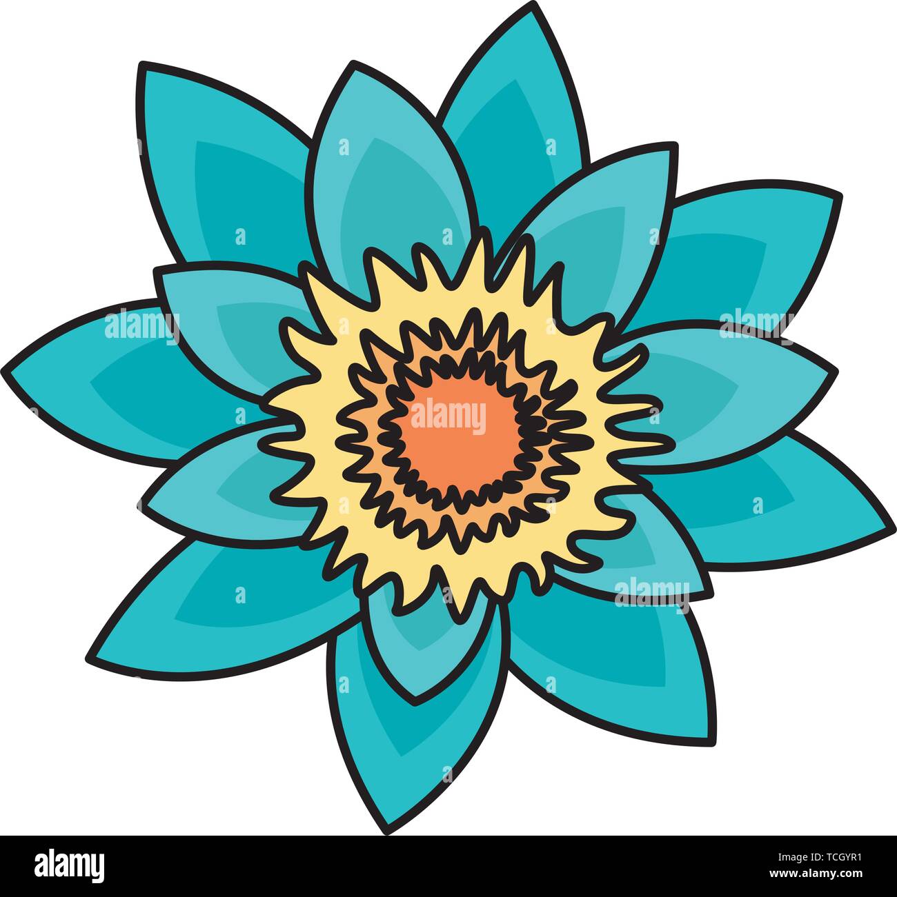 tropical exotic flower decoration icon Stock Vector Image & Art - Alamy