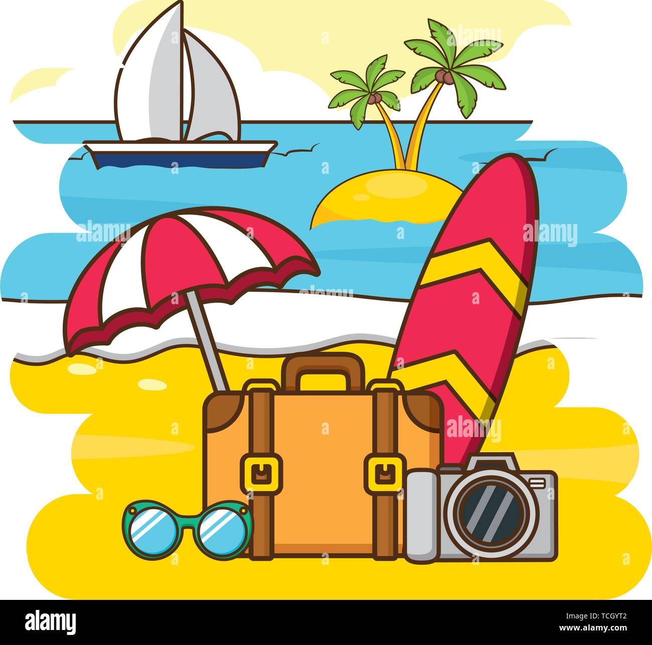 summer time holiday Stock Vector Image & Art - Alamy