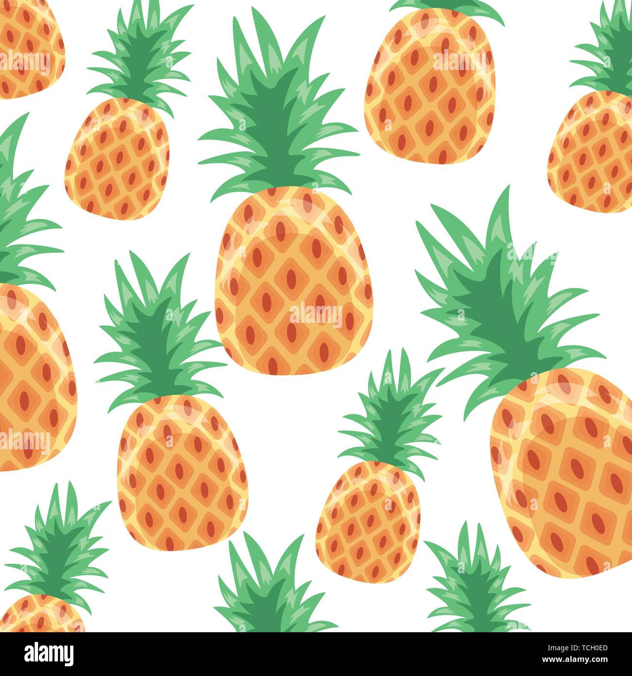 pineapple tropical fruits background Stock Vector Image & Art - Alamy