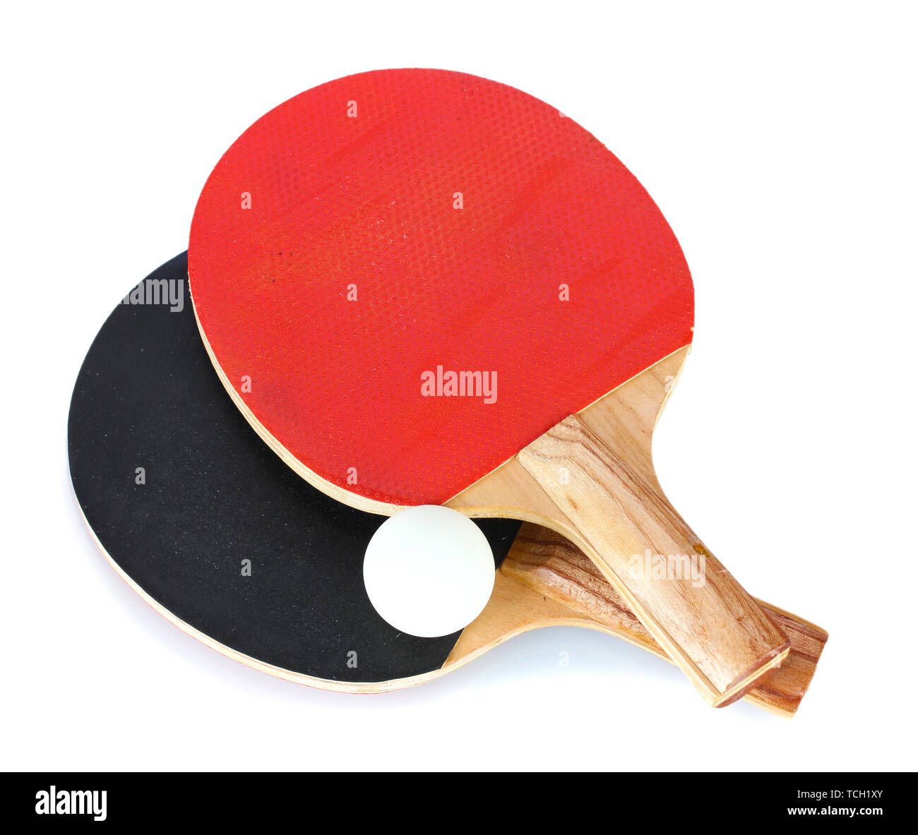 pingpong rackets and ball, isolated on white Stock Photo Alamy