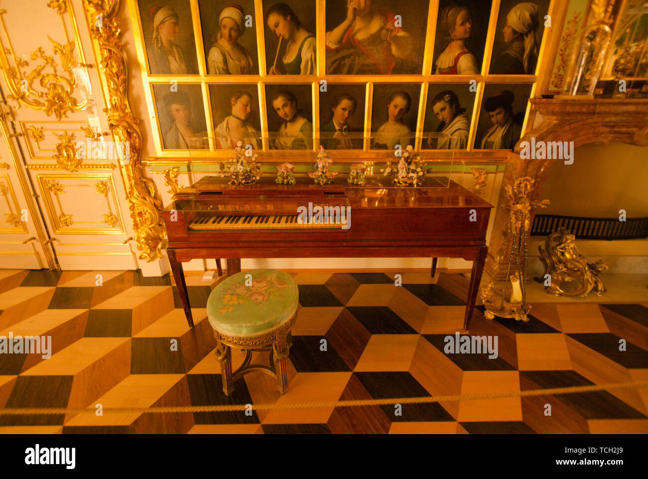 An organ in Peterhof Palace, Petrodvorets, Saint Petersburg, Russia Stock Photo