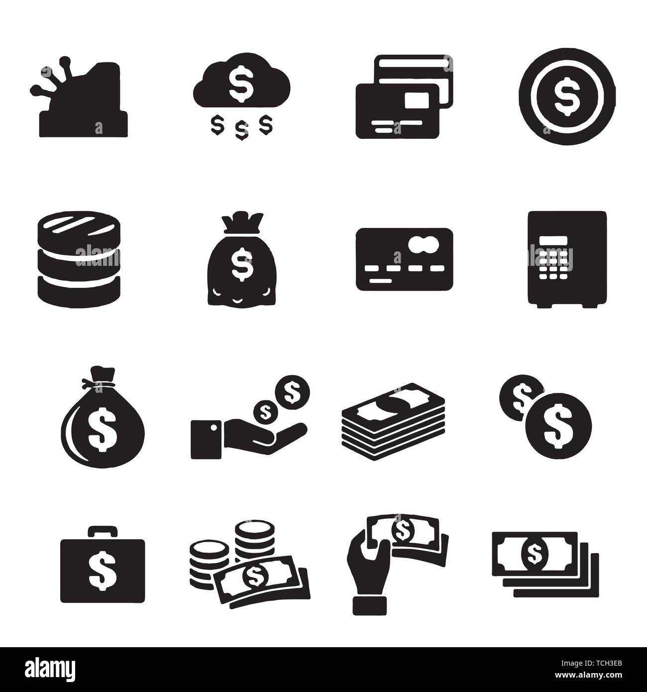 Money and payment icons. Cash, Wallet and Coins. Account cashback ...