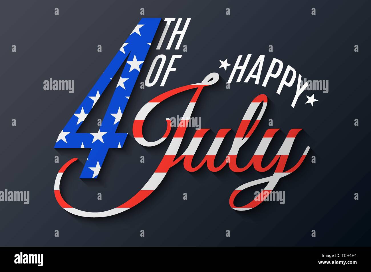 Happy 4th calligraphy Stock Vector Images Alamy