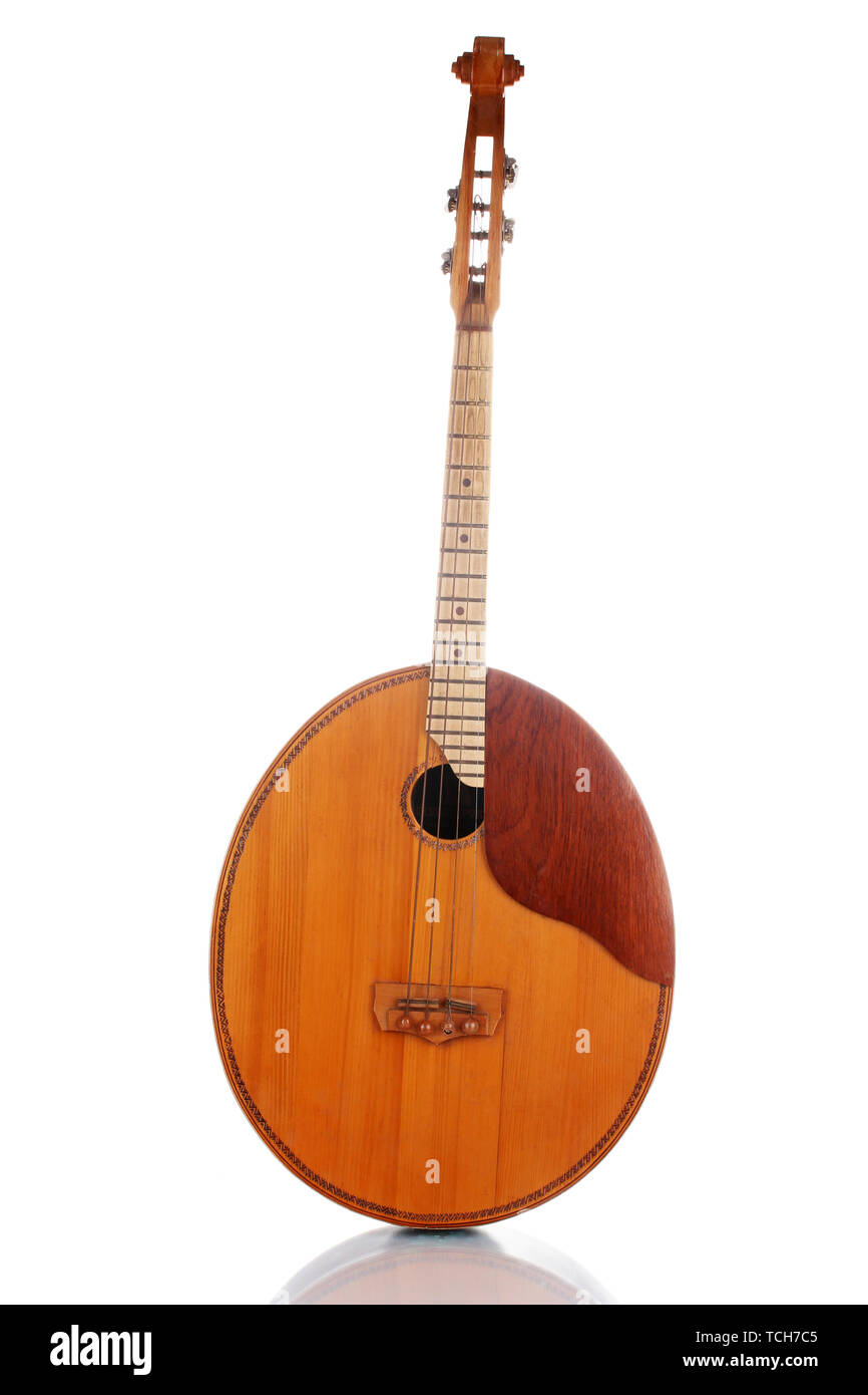 Retro kobza- Ukrainian musical instrument isolated on white Stock Photo ...