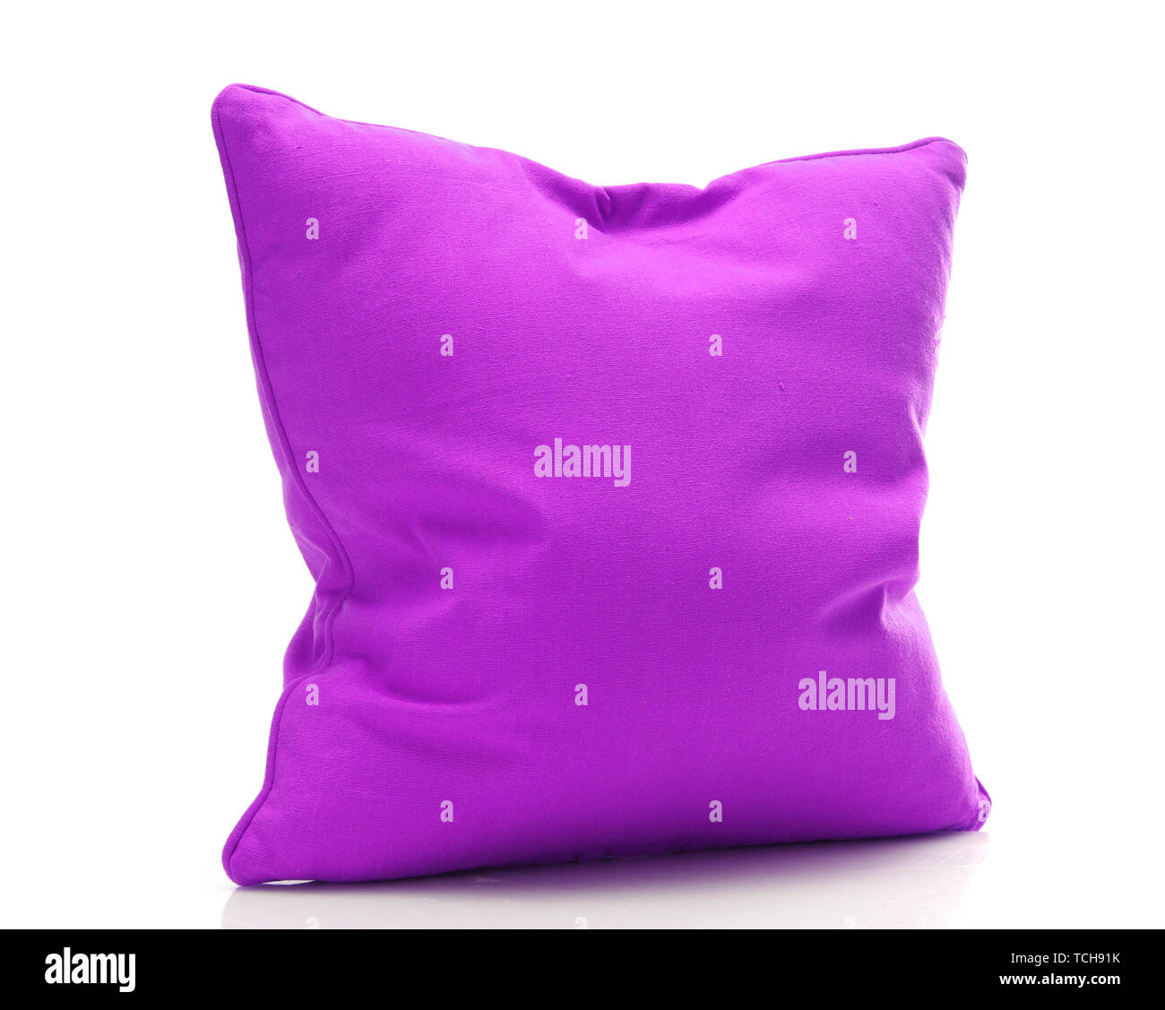 bright purple pillow isolated on white Stock Photo Alamy