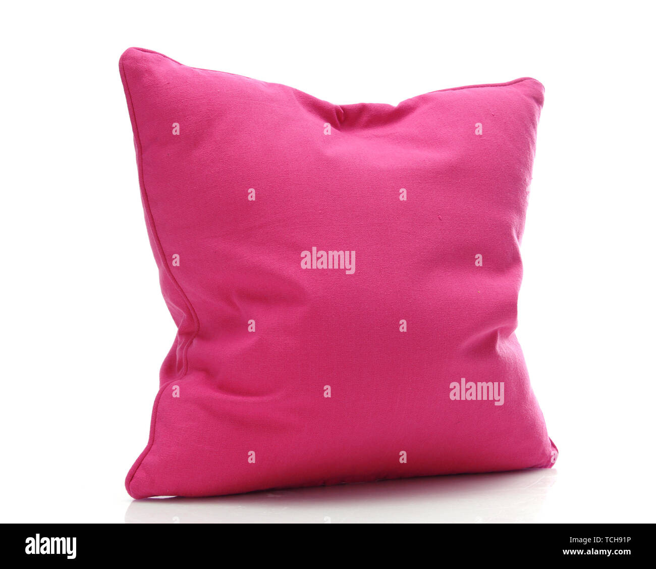 bright pink pillow isolated on white Stock Photo Alamy
