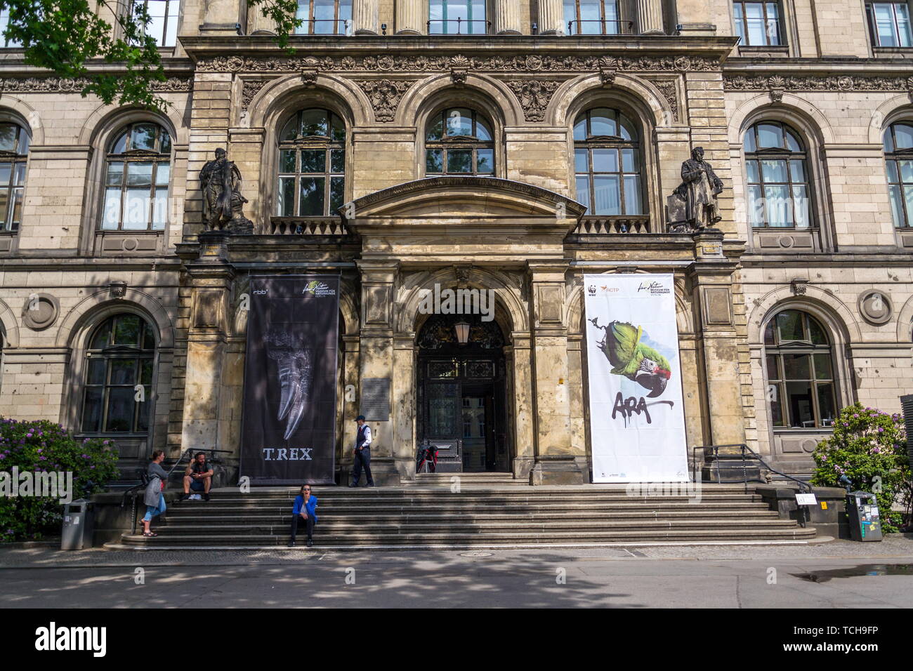 BERLIN, GERMANY - MAY 16 2018: People in front of Museum fur Naturkunde - Natural History Museum on May 16, 2018 in Berlin, Germany. Stock Photo