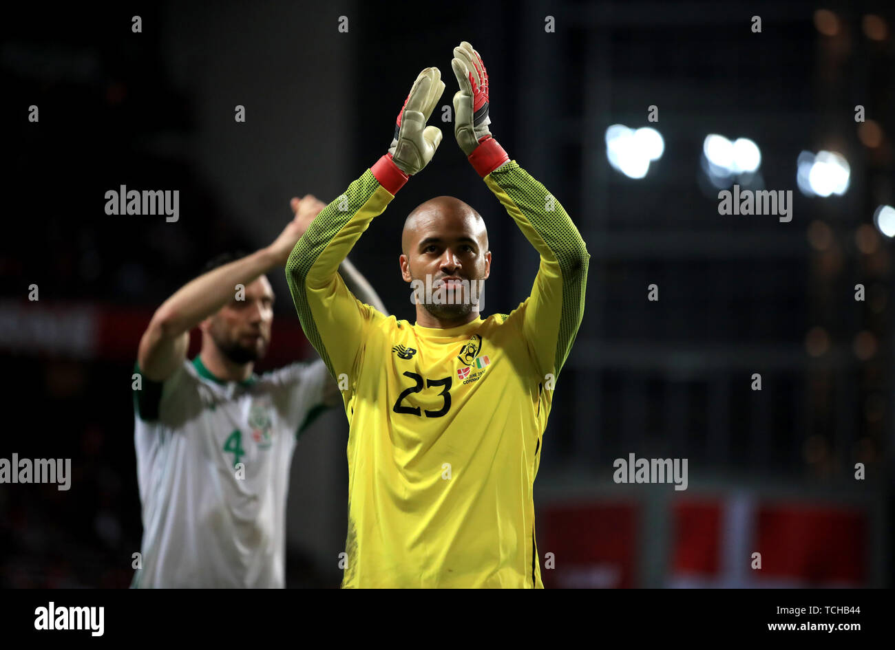 Republic Of Ireland S Darren Randolph Reacts After The Uefa Euro 2020 Qualifying Group D Match At Telia Parken Copenhagen Stock Photo Alamy