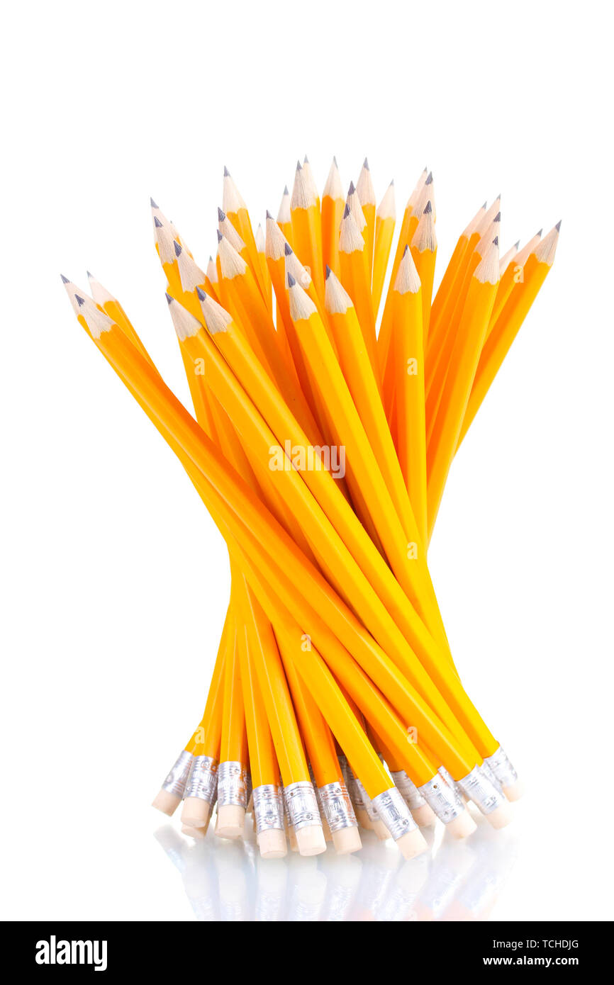 lead pencils isolated on white Stock Photo Alamy
