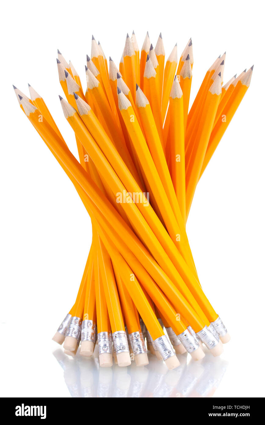 lead pencils isolated on white Stock Photo Alamy