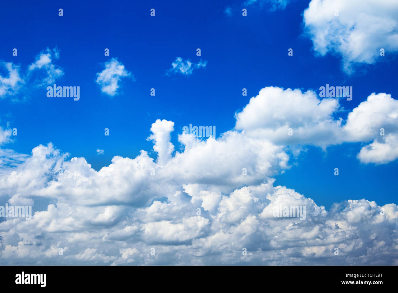 summer blue sky background with white clouds Stock Photo - Alamy