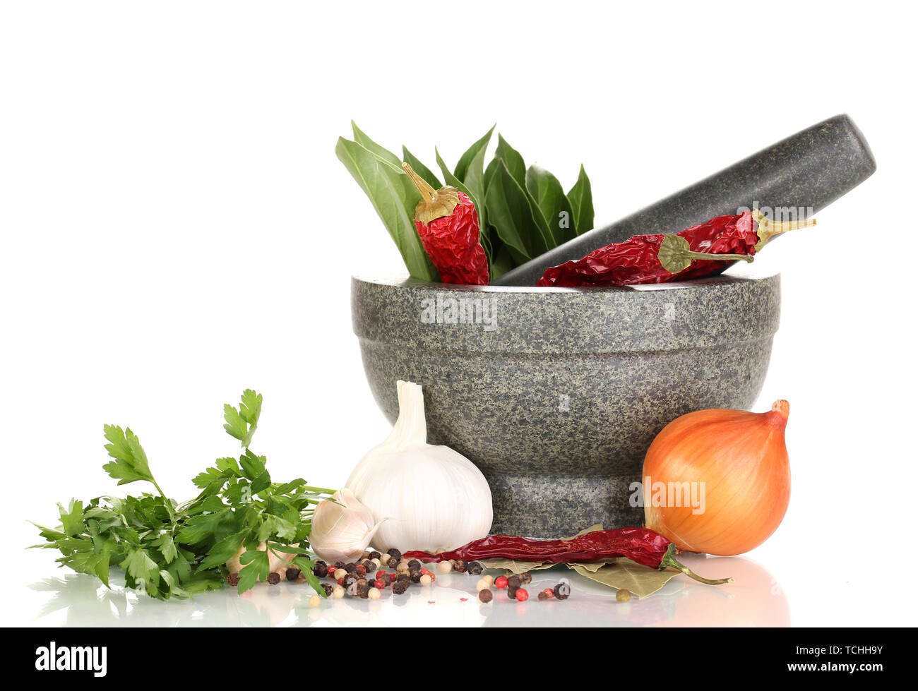 Set of ingredients and spice for cooking isolated on white Stock Photo ...