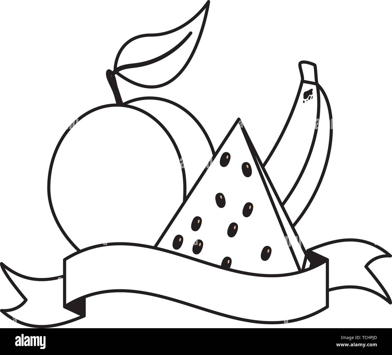 tropical fruits design Stock Vector Image & Art - Alamy