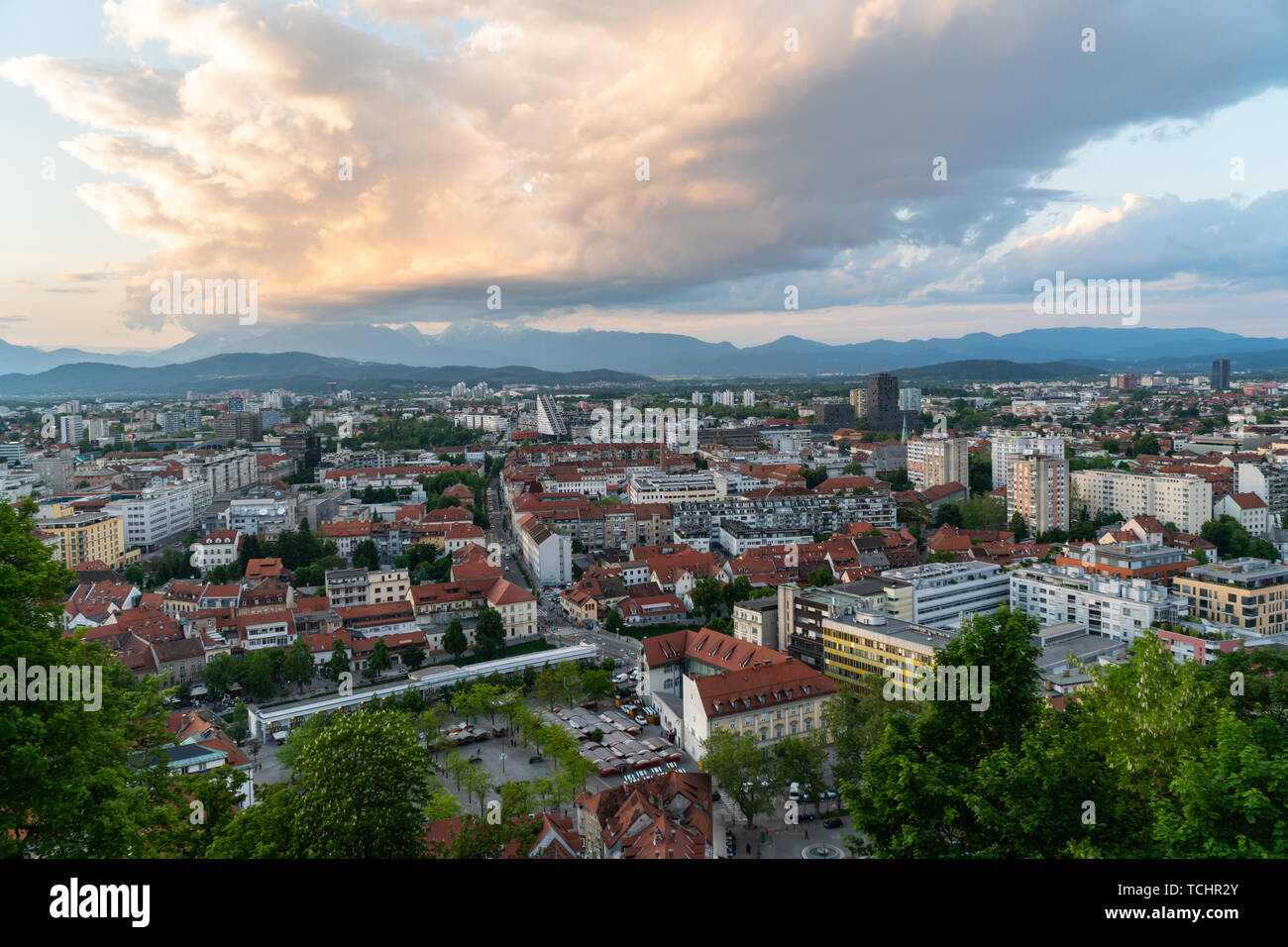 View of the ljubljana castle hi-res stock photography and images - Alamy