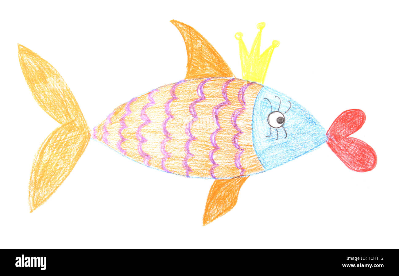 Room with Aquarium - Crayon Drawing Stock Illustration - Illustration of  flower, sketch: 4526551