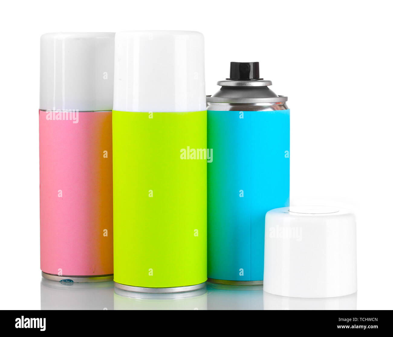 aerosol cans isolated on white Stock Photo Alamy