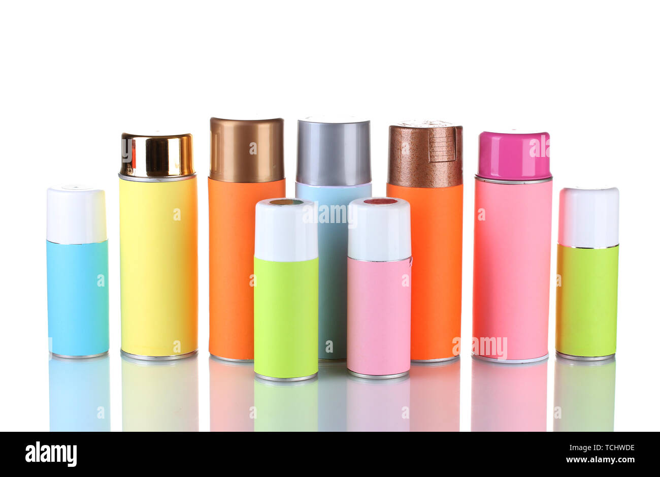 aerosol cans isolated on white Stock Photo Alamy