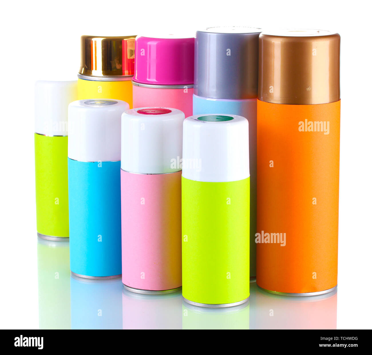 aerosol cans isolated on white Stock Photo Alamy
