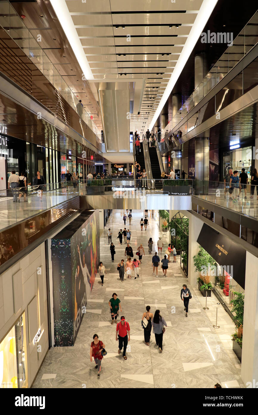 Interior view of Hudson Yards shopping mall.Midtown Manhattan.New York