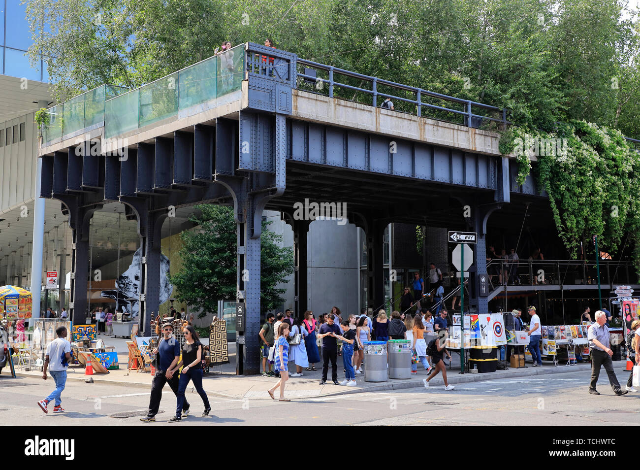 The southern end of the High Line park at Gansevoort Street in the