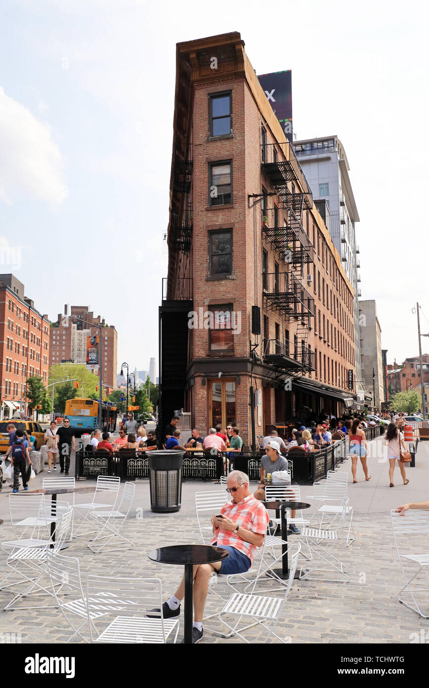 The street view of meatpacking district with the Herring Safe & Lock