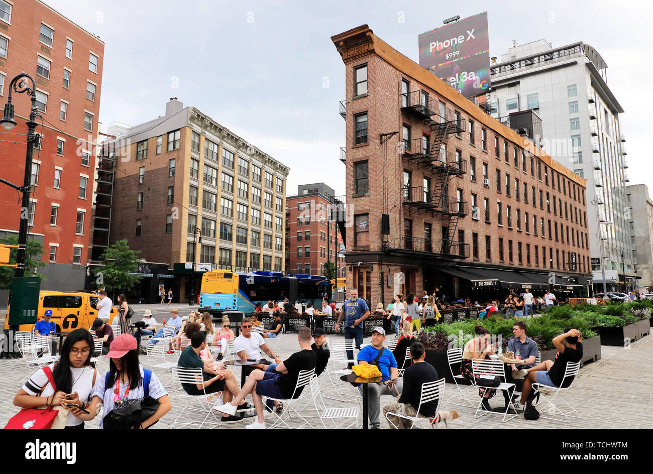 The street view of meatpacking district with the Herring Safe & Lock