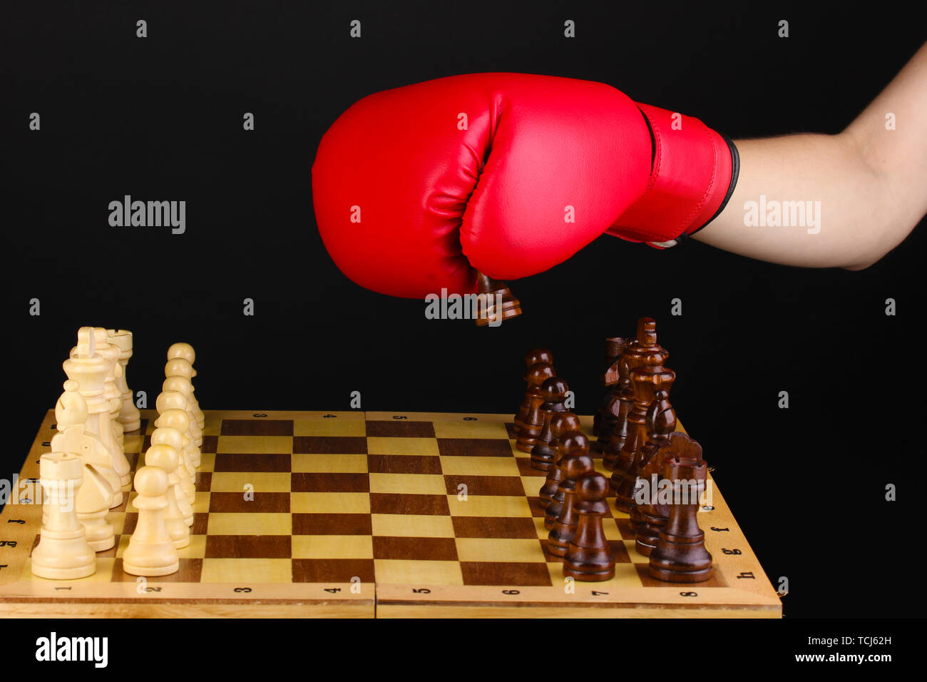 Moscow, Russia. 28th of November, 2013 Boxer Leonid Chernobaev from Belarus  plays chess in the ring in the match of the World Chess Boxing Championship  in Moscow, Russia Stock Photo - Alamy