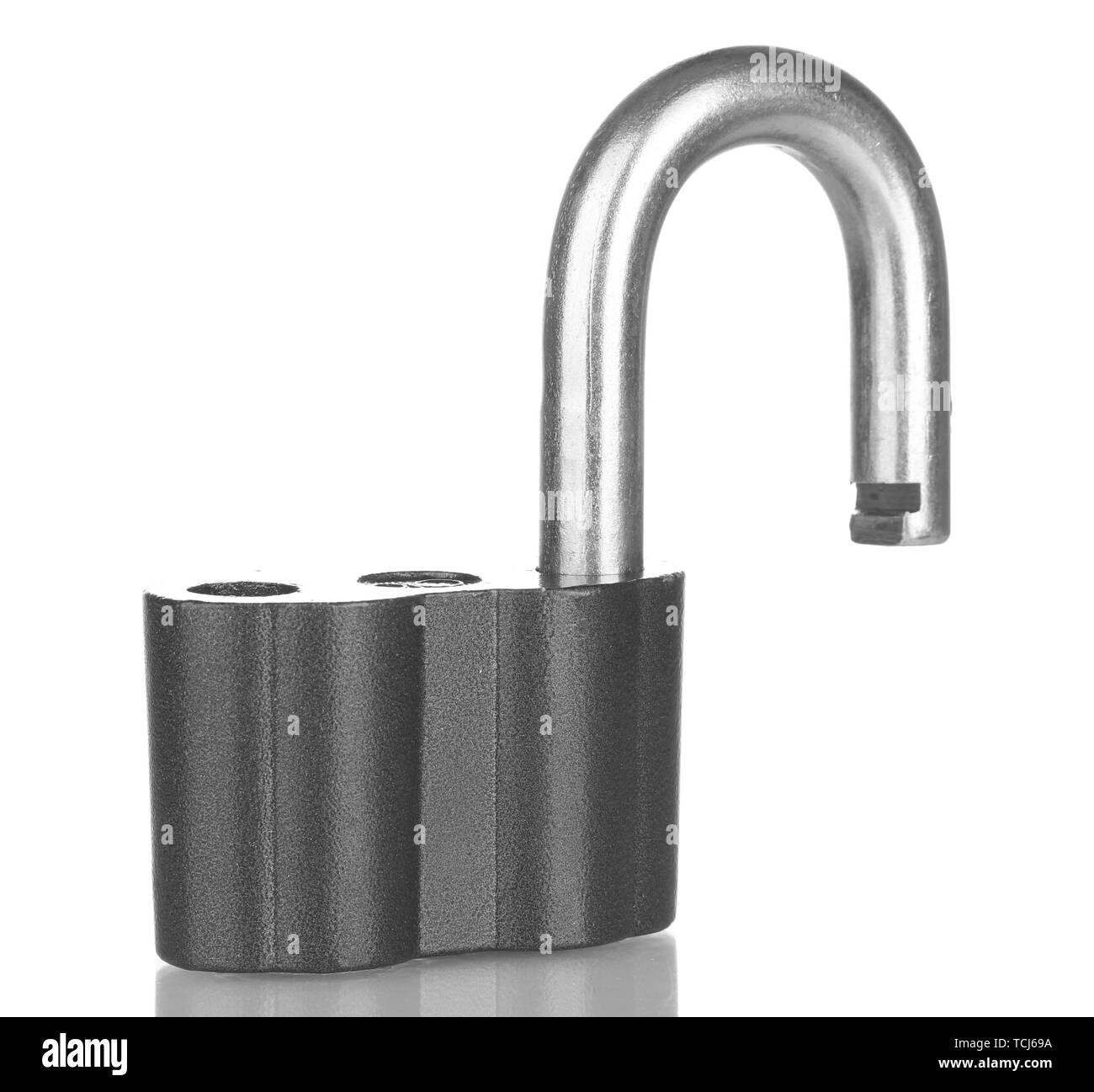 old padlock with key isolated on white background Stock Photo - Alamy