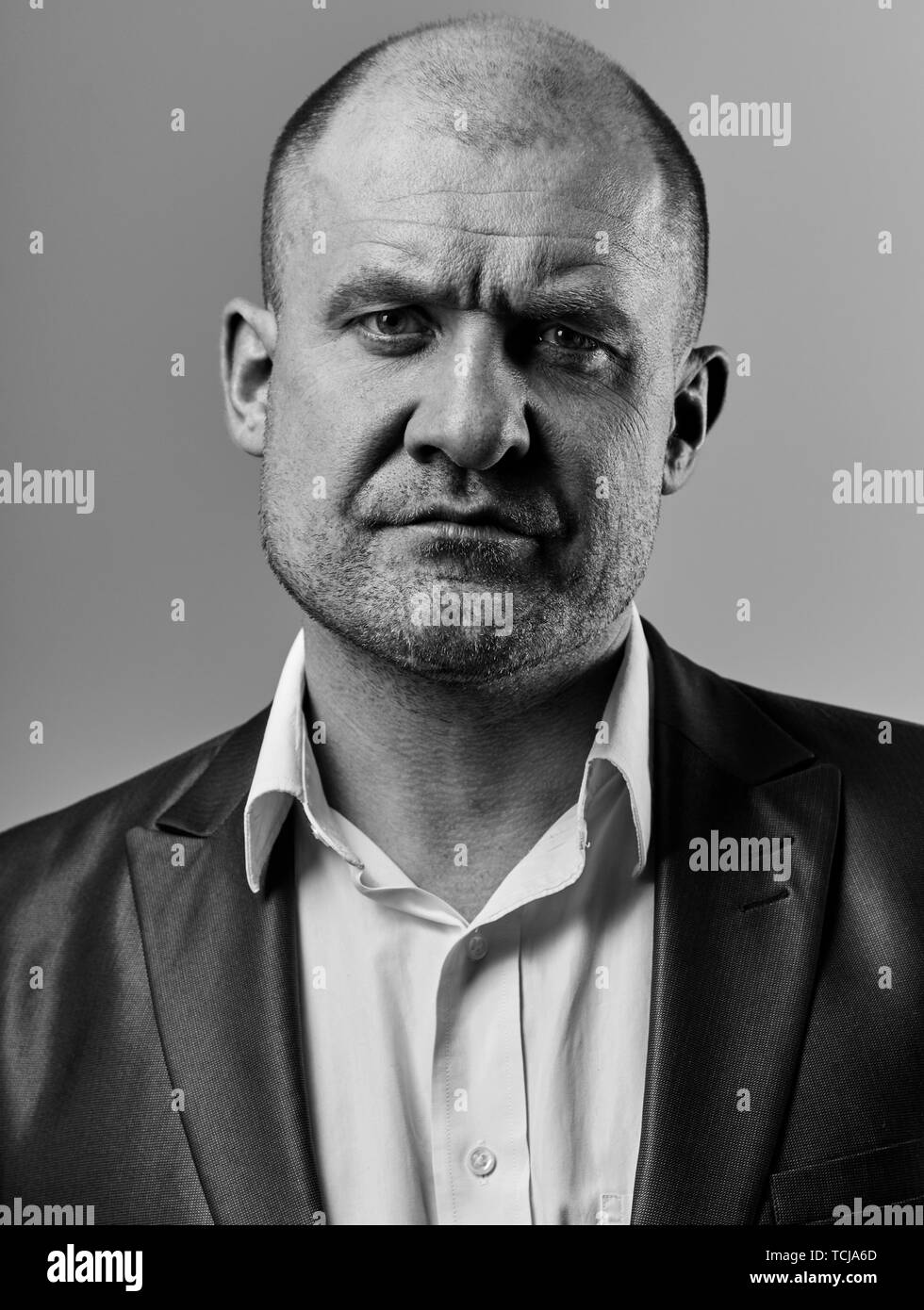 Serious Angry Man In Suit Looking Closeup Portrait Of Actor On