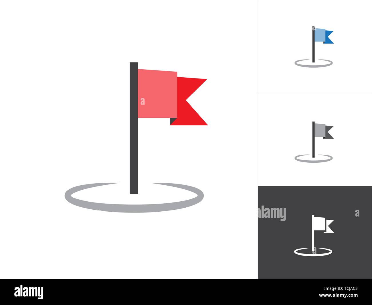 Flag GPS Map Pointer Isolated Vector - Flag Gps Map Pointer Isolated Vector Illustration Icon Map Pin Concept Symbol On White Background TCJAC3 