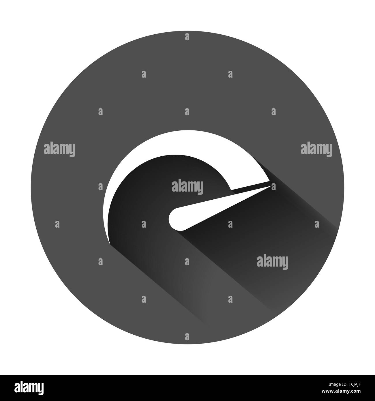 Speedometer level sign icon in flat style. Accelerate vector