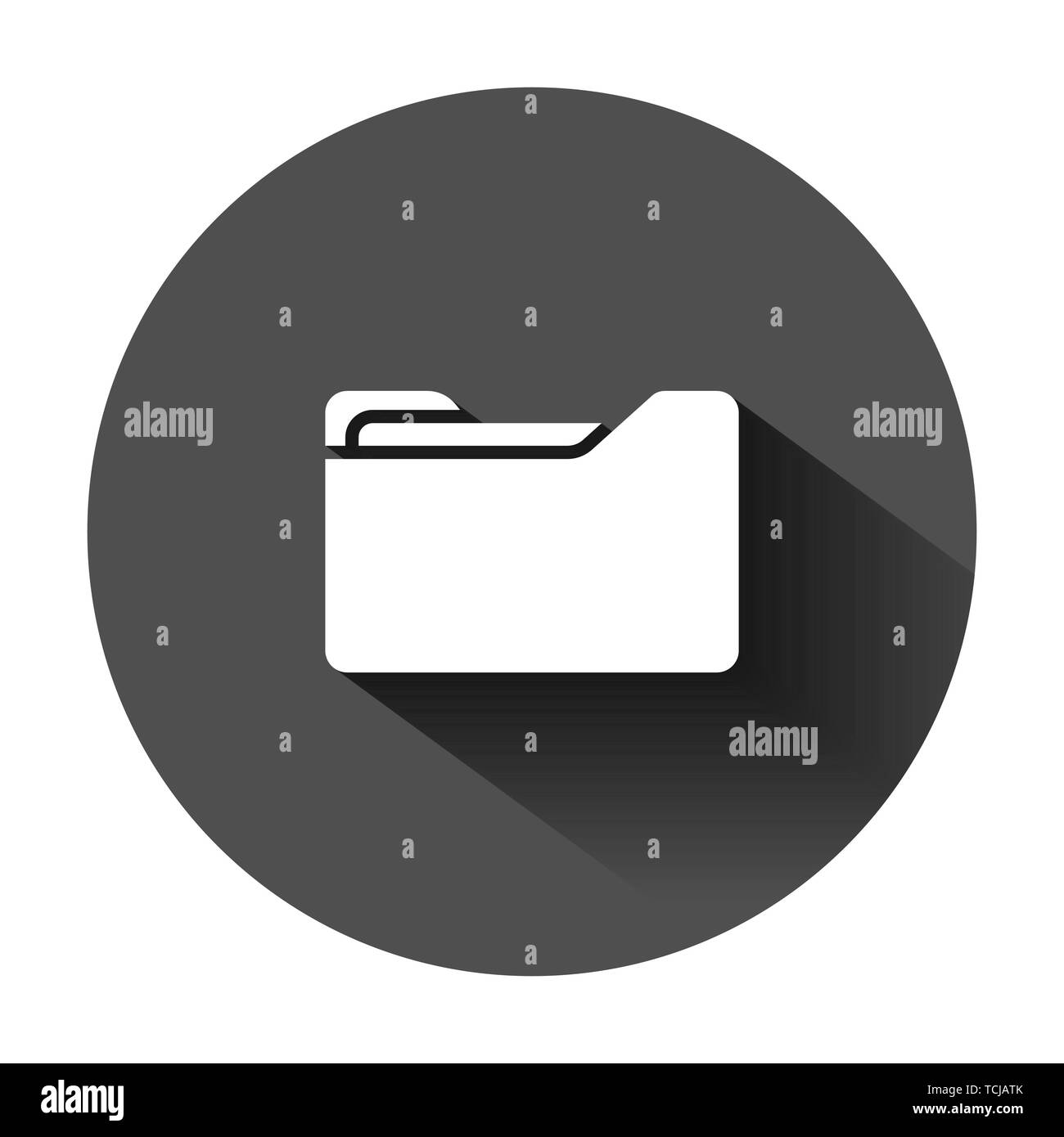 File folder icon in flat style. Documents archive vector illustration ...