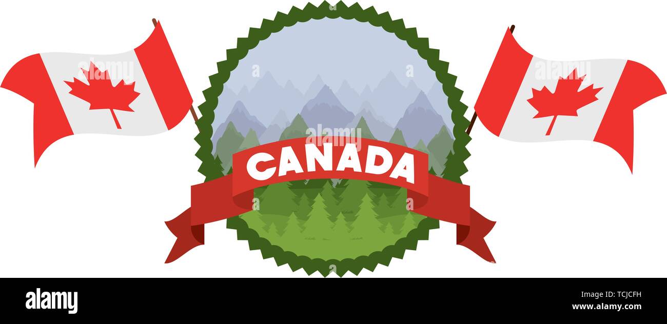 Canada symbol and label design Stock Vector Image & Art Alamy