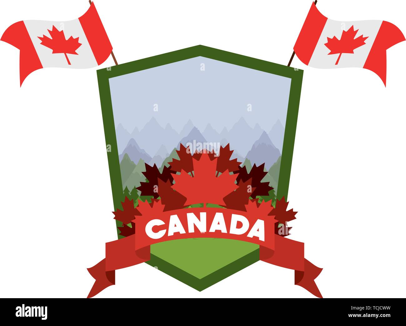 Canada symbol and label design Stock Vector Image & Art Alamy