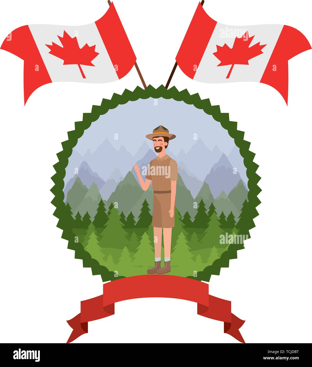 Canada label and ranger design Stock Vector Image & Art Alamy