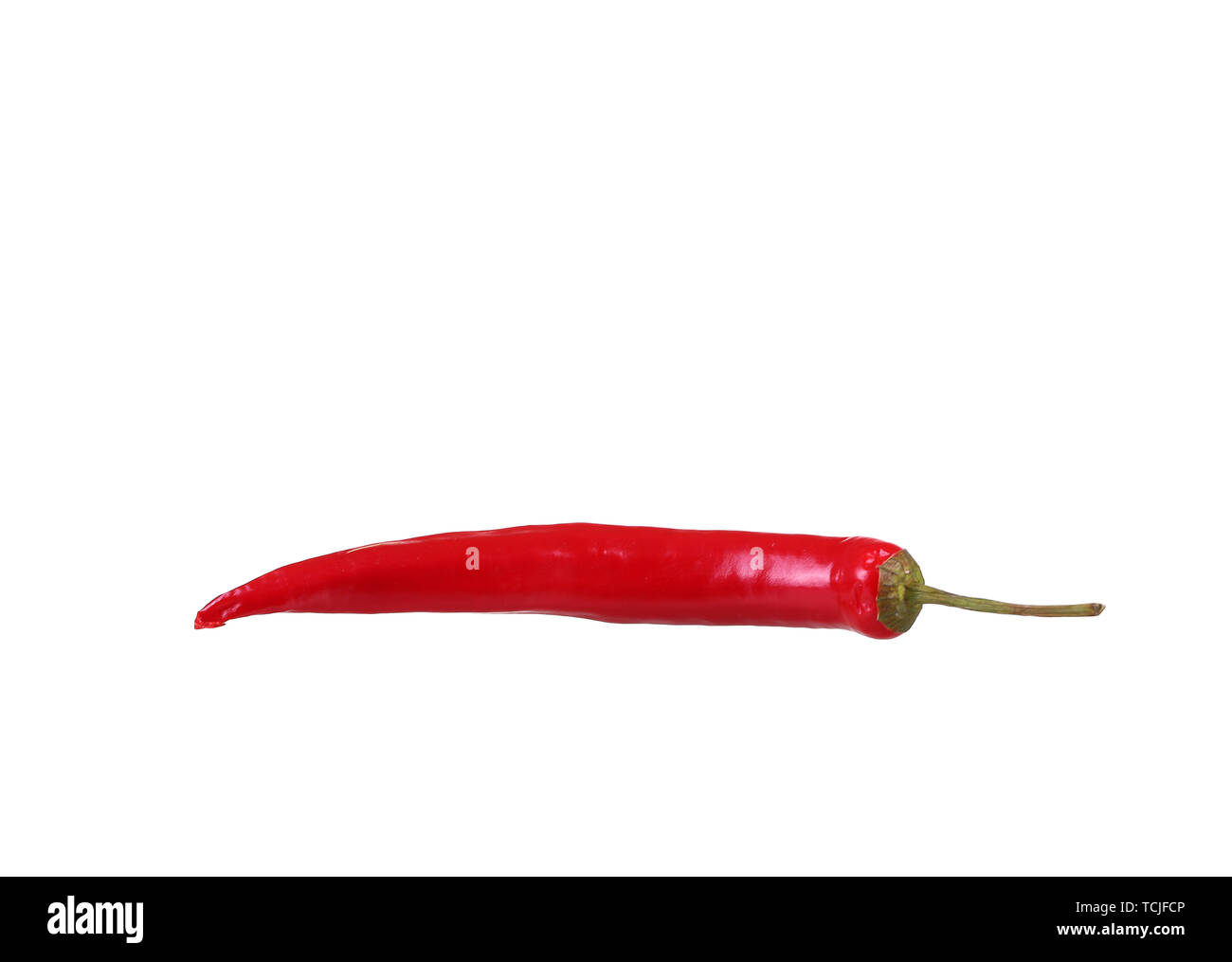 Red hot chili pepper isolated on a white background Stock Photo - Alamy
