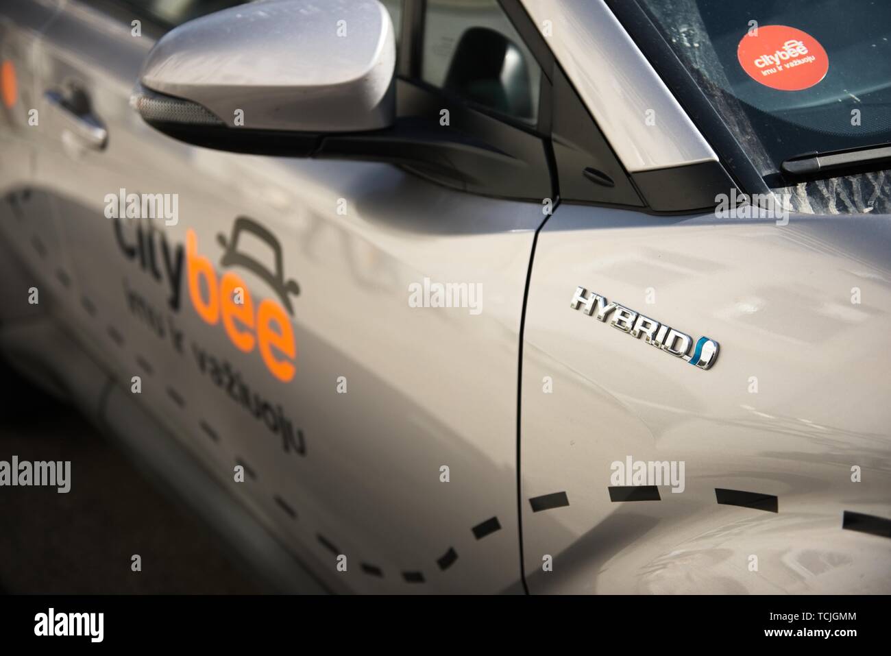 Kaunas, Lithuania, April 15, 2019: Grey Color Car With Logo Citybee On  Street. Citybee Company Provides Car And Bike Sharing Services Stock Photo  - Alamy