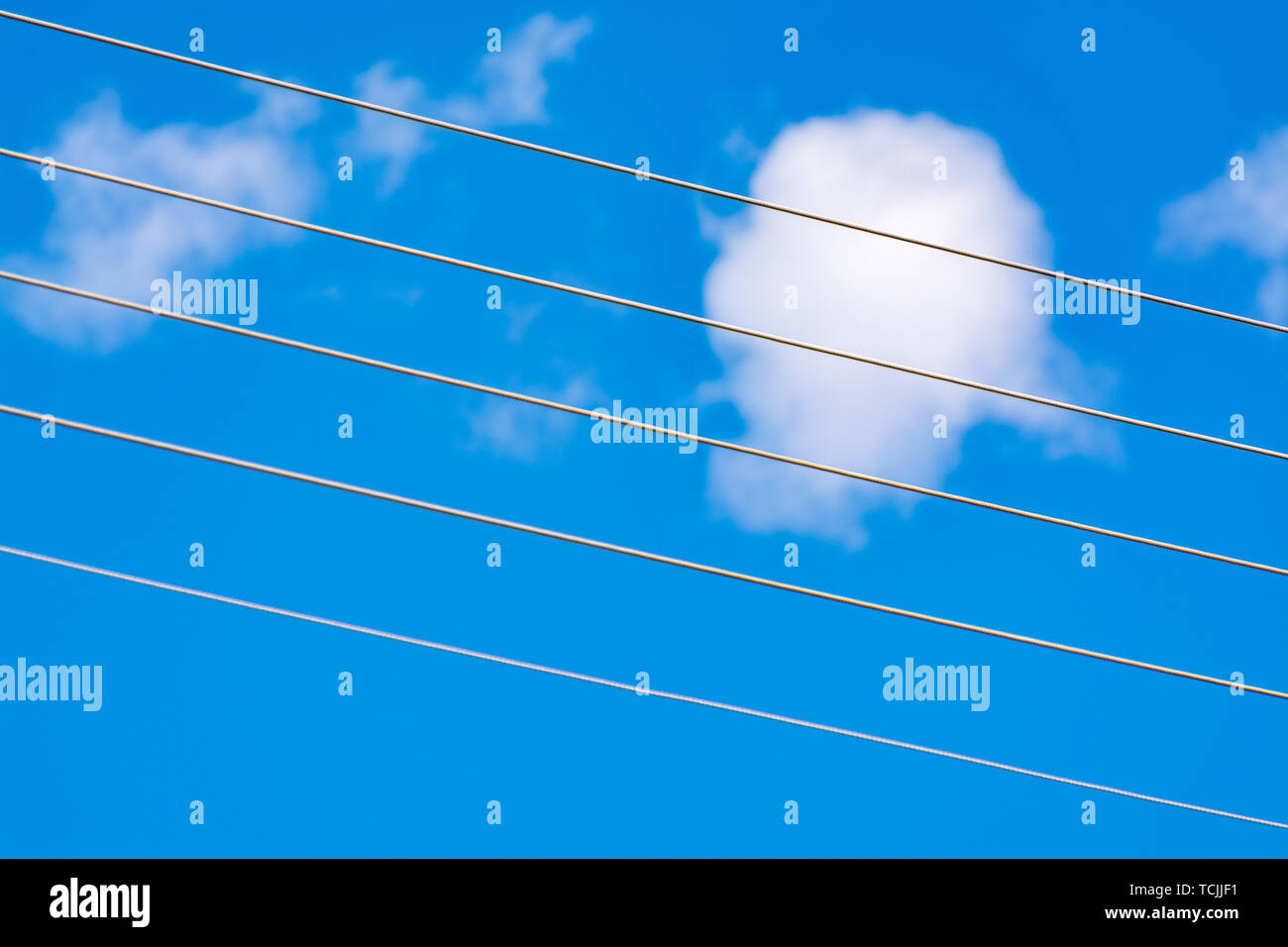 Empty Music Staff Concept Photo Of 5 Electric Wires On Blue Sky Music Empty music staff concept photo of 5 electric wires on blue sky music