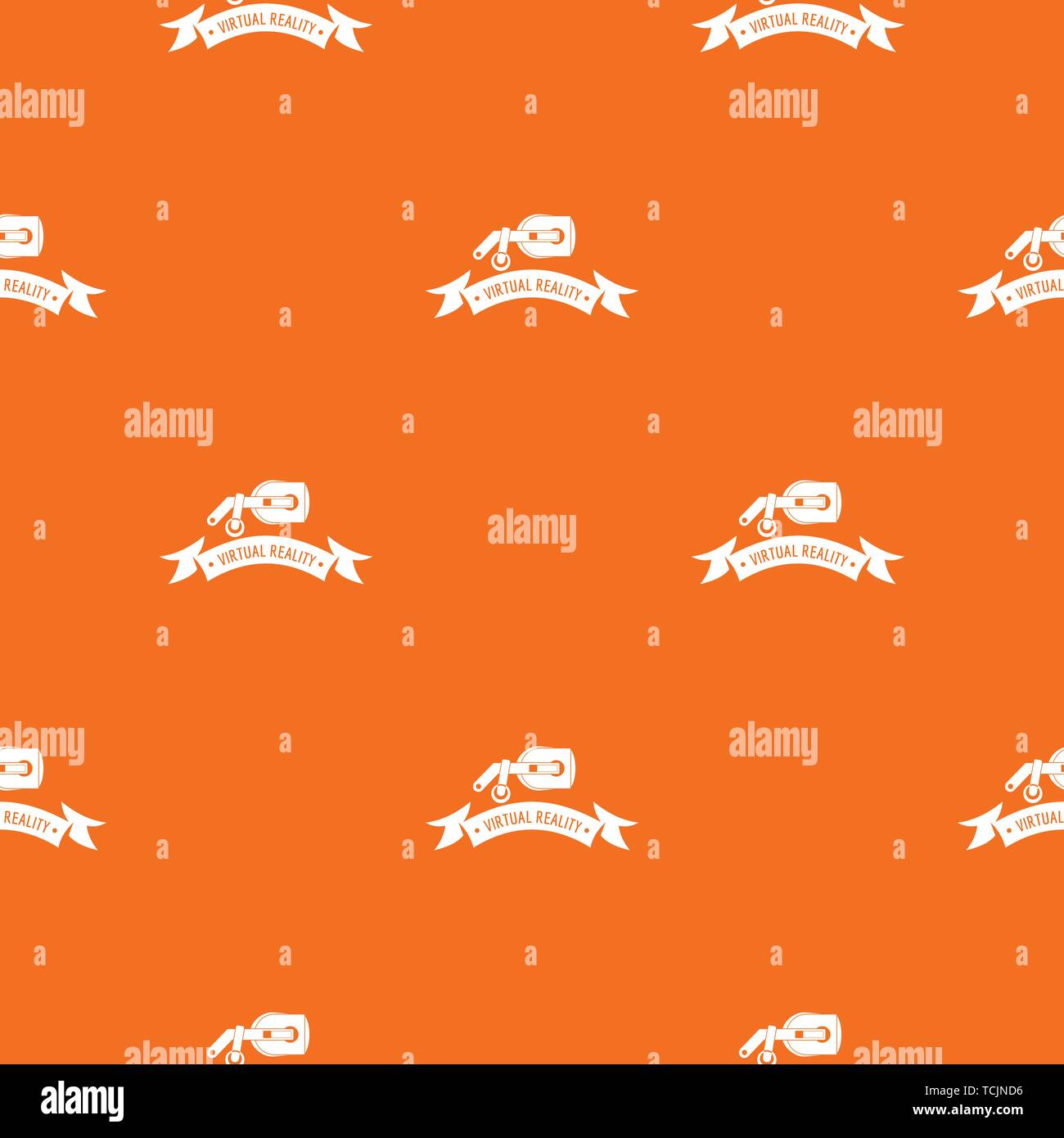 Cyber glasses pattern vector orange Stock Vector